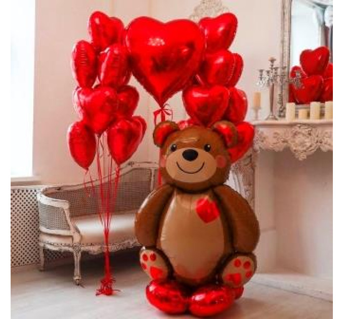 Композиція з кульок для закоханих 26